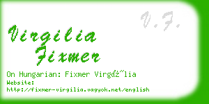 virgilia fixmer business card